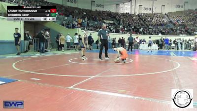 110 lbs Round Of 64 - Brighton Harp, Tahlequah Wrestling Club vs Ander Thornbrough, Altus JH