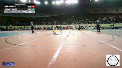 140 lbs Final - Kynzie Kelly, Broken Arrow Girls Junior High vs Kaisley Taber, Hennessey Middle School Girls