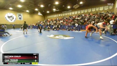 285 lbs Semifinal - Matthew Cooley, Oakdale vs Chad Troxler, Liberty (Bakersfield)