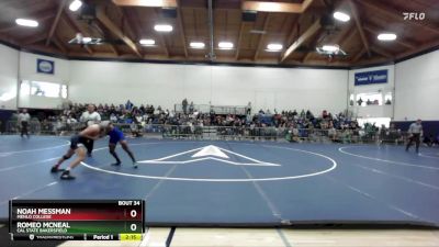 133 lbs Quarterfinal - Romeo McNeal, Cal State Bakersfield vs Noah Messman, Menlo College