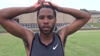 Robert Simmons post 400m, just misses US 'A' Standard