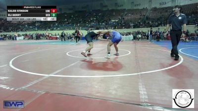 128 lbs Consi Of 16 #2 - Kaleb Stinson, Lone Grove vs Eli Berry, Deer Creek Wrestling