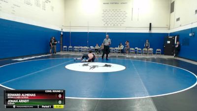 135 lbs Cons. Round 2 - EDWARD ALMENAS, Wasilla High School vs JONAH ARNDT, Kodiak