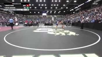 135 lbs Champ. Round 1 - Grace Hare, Wichita-Kapaun Mt.Carmel Hs vs Devin Seward, Basehor-Linwood HS
