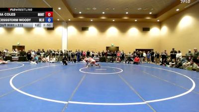115 lbs Quarters - Kaura Coles, Montana vs Princessstorm Woody, New Jersey