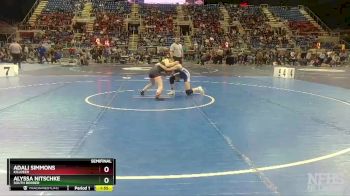 110 lbs Semifinal - Adali Simmons, Killdeer vs Alyssa Nitschke, South Border