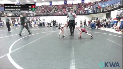 52 lbs Consi Of 16 #2 - Nicholas Deurloo, Perry Wrestling Academy vs Raleigh Whitlock, Norman Grappling Club