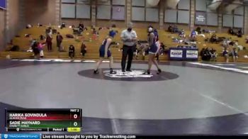 130 lbs Cons. Round 3 - Sadie Maynard, Everett (Girls) vs Harika Govindula, Glacier Peak