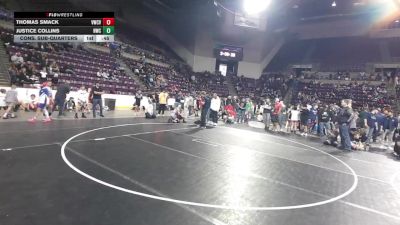 88 lbs Cons. Sub-quarters - Thomas Smack, Victory Wrestling Club - VTC vs Justice Collins, Hugoton Wrestling Club