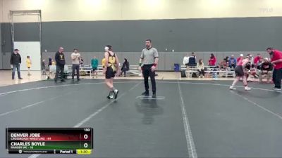 130 lbs Round 1 (6 Team) - Charles Boyle, Ranger WC vs Denver Jobe, Crossroads Wrestling