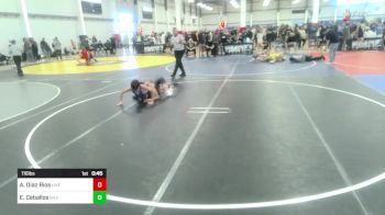 116 lbs Consi Of 8 #1 - Anthony Diaz Rios, Live Training vs Ethan Ceballos, Silverback WC