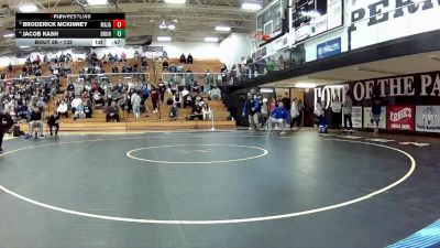 132 lbs Quarterfinal - Broderick McKinney, Mass. Jackson vs Jacob Kash, Brunswick