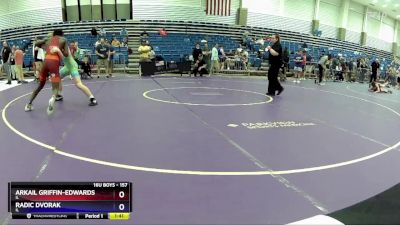 157 lbs Quarterfinal - Arkail Griffin-Edwards, IL vs Radic Dvorak, IL