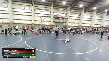 48 lbs Quarterfinal - Beckett Blunt, Aviator Wrestling Club vs Jayna Whitford, Westlake