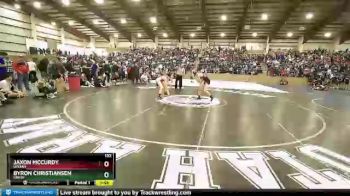 132 lbs Quarterfinal - Jaxon McCurdy, Uintah vs Byron Christiansen, Emery