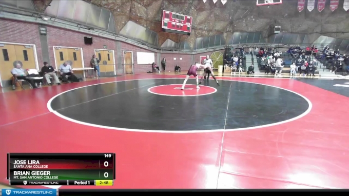 149 lbs Cons. Round 3 - Brian Gieger, Mt. San Antonio College vs Jose ...