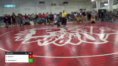 110-J lbs Quarterfinal - Vincent Darch, NY vs Beau Weinkauf, WI