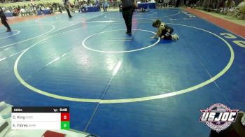 66 lbs Consi Of 8 #2 - Chance King, Choctaw Ironman Youth Wrestling vs Ezra Flores, Amped Wrestling Club