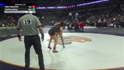 120 lbs Consi Of 16 #2 - Emily Marlowe, Lincoln (Stockton) (SJ) vs Sophia Garcia, Orange Lutheran (SS)