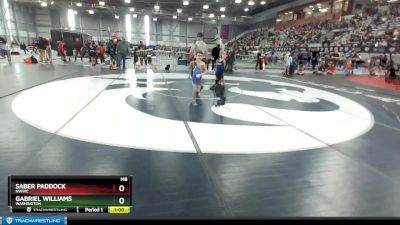 54-55 lbs Round 2 - Gabriel Williams, Washington vs Saber Paddock, NWWC