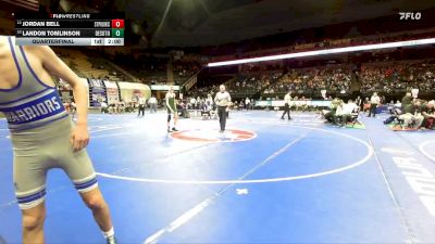 113 Class 3 lbs Quarterfinal - Jordan Bell, St. Pius X (Kansas City) vs Landon Tomlinson, DeSoto