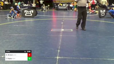 67 lbs Consy 3 - Kaedrick Brown, Wissahickon vs Talan Pabis, North Allegheny