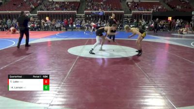 126 lbs Quarterfinal - Kellan Larson, Williston Coyotes vs Tyson Lake, Ronan Wrestling Club