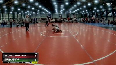 72 lbs Rd# 6- 9:00am Saturday Final Pool - Killian Ormond, East Coast Elite vs William `Conner` Craig, Oklahoma Elite