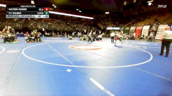 157 Class 4 lbs Quarterfinal - Kayden Kinder, Rolla vs Cy Wilmes, Blue Springs South