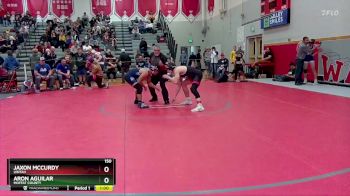 150 lbs Cons. Round 4 - Aron Aguilar, Moffat County vs Jaxon Mccurdy, Uintah