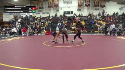 120 lbs Cons. Round 4 - Cruzer Dominguez, Creighton Prep vs Chazz Robinson, Homewood-Flossmoor