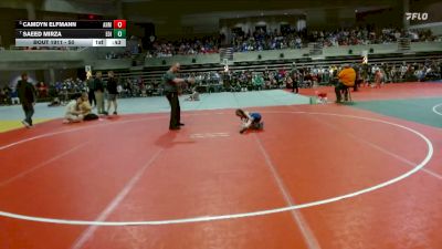 50 lbs 1st Place Match - Camdyn Elfmann, ANML vs Saeed Mirza, Edina