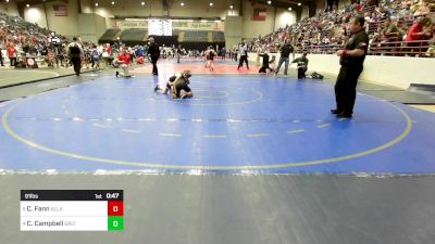 91 lbs Quarterfinal - Colin Fann, Allatoona Youth Wrestling Club vs Collin Campbell, Grizzly Wrestling Club