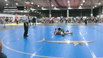 95 lbs Placement (4 Team) - Caden Cooperman, CENTERVILLE WRESTLING CLUB vs Enzo Canonizado, SOUTH AUGUSTA WRESTLING