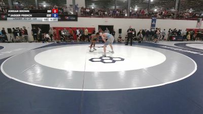 74 kg Champ. Rd Of 128 - Jordan Brown, Bearcat Wrestling Club vs Jagger French, Central Coast Regional Training Center