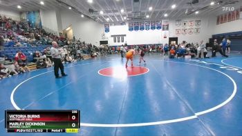 235 lbs 1st Place Match - Marley Dickinson, Natrona County vs Victoria Burns, Scottsbluff Girls