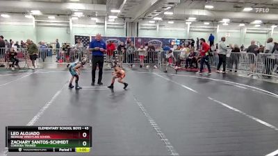 45 lbs Round 2 - Zachary Santos-Schmidt, Cordoba Trained vs Leo Alojado, Rednose Wrestling School