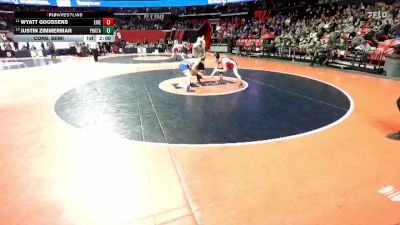 1A 157 lbs Cons. Semi - Justin Zimmerman, Petersburg (PORTA) vs Wyatt Goossens, Erie