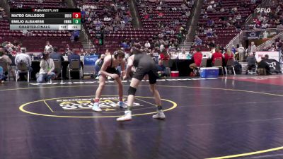 114 lbs Quarterfinal - Mateo Gallegos, DuBois vs Emilio Albanese, Emmaus