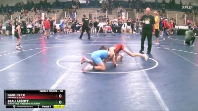 90 lbs Semifinal - Gabe Ryzyi, Shamrock Select vs Beau Abbott, Roundtree Wrestling Academy