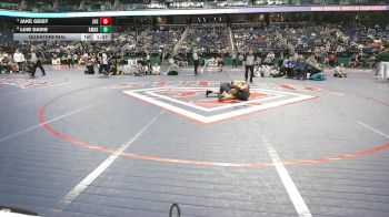 6A 106 lbs Quarterfinal - Jake Geist, Jacksonville High School vs Luis Davis, Kings Mountain High School