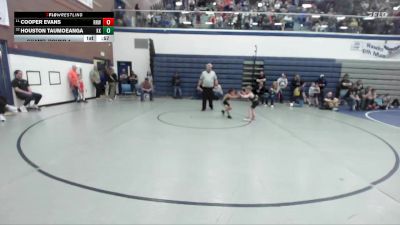 53 lbs Champ. Round 1 - Cooper Evans, Raft River Wrestling vs Houston Taumoeanga, Kuna Klub