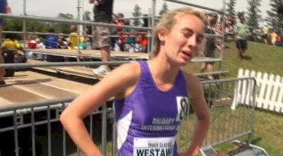 Jenna Westaway has pan american juniors in site after being able to race a solid 800m field at Edmonton International Track Classic