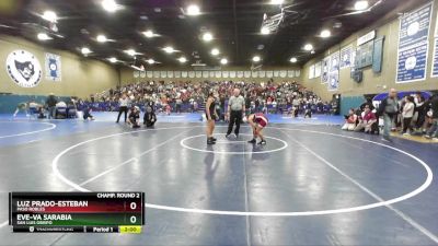 110 lbs Champ. Round 2 - Luz Prado-Esteban, Paso Robles vs Eve-Va Sarabia, San Luis Obispo