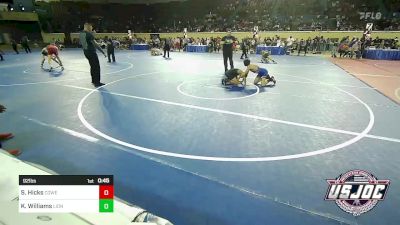 92 lbs Consi Of 8 #2 - Sonny Hicks, Coweta Tiger Wrestling vs Ka`imikai Williams, Lions Wrestling Academy