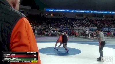 D 3 195 lbs Quarterfinal - Damari Drake, Evangel Christian Academy vs Ethan Goss, St. Louis