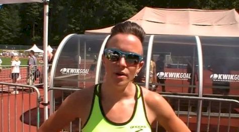 Fawn Dorr working on turnover after adjusting to the Boogie Fast Track Club at 2013 Harry Jerome Meet