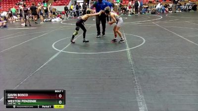 60 lbs Semis (4 Team) - Gavin Bosco, NMWA vs Weston Penzenik, Lake WC