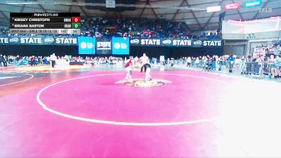 Girls 1B/2B/1A 135 3rd Place Match - Briana Barton, Okanogan (Girls) vs Kinsey Christoph, Omak (Girls)