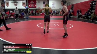 120 lbs Round 1 - Simon Bettis, Eddyville-Blakesburg-Fremont vs Dayton Wood, Cardinal Community